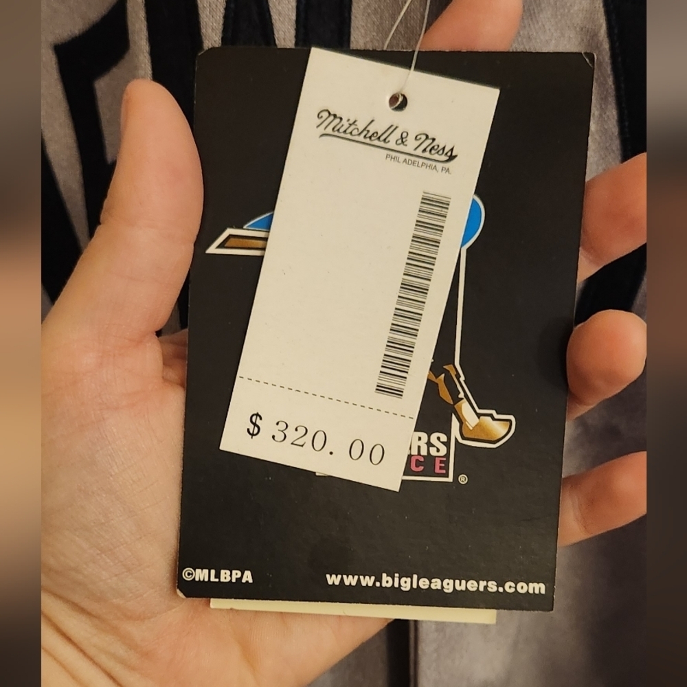 Mitchell & Ness Gray New York Yankees Baseball Jersey Joe DiMaggio Throwback - Picture 4 of 7